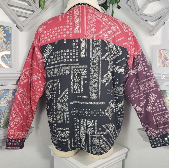 Palm Angels Sherpa Quilted Cotton Bandana Streetwear Y2K Retro sz XXL Unisex - Picture 13 of 17
